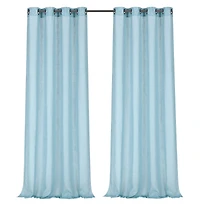 Kate Aurora 2 Piece Silver Sparkly Semi Sheer Trellis Quatrefoil Grommet Top Window Curtain Panels