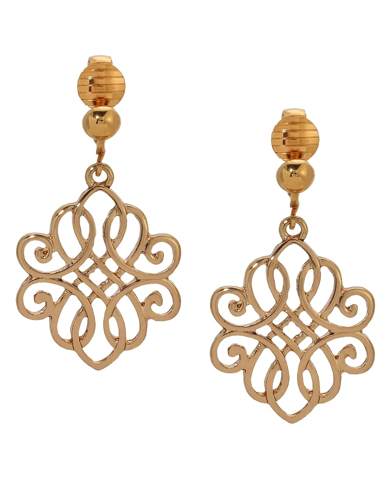 2028 Filigree Clip Earrings