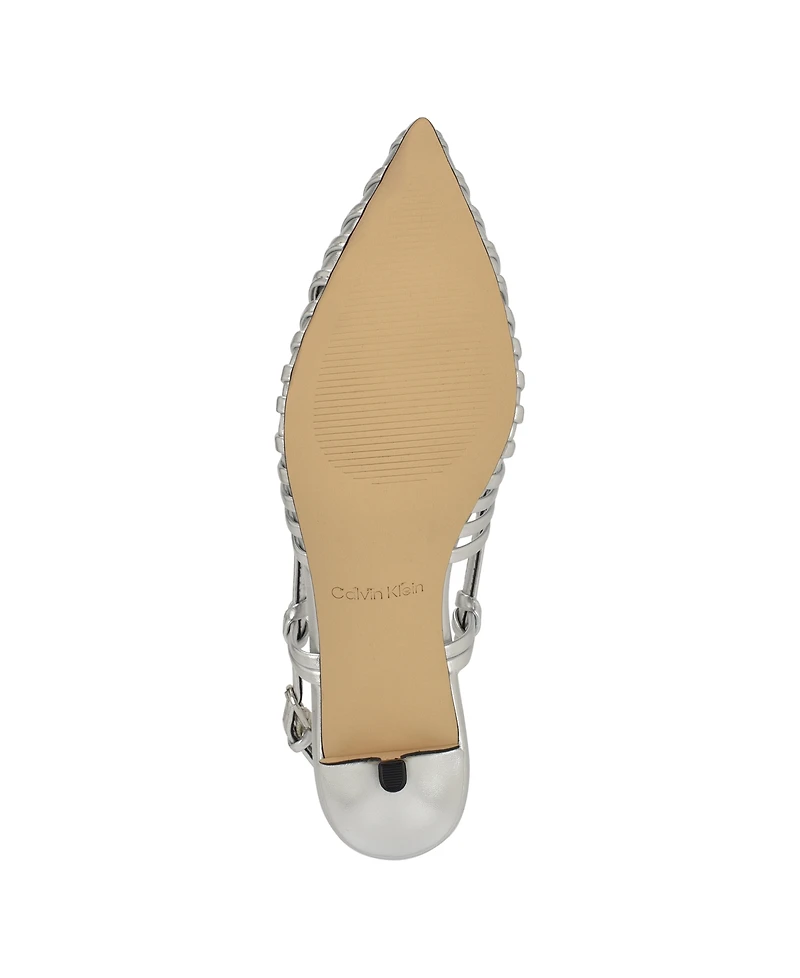 Calvin Klein Women's Movella Kitten Heel Slingback Pumps