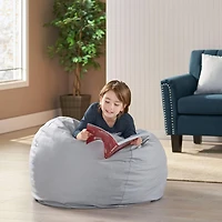 Streamdale Furniture Chrisholm Light Grey Bean Bag (25 in. x 34 in. x 34 in.)