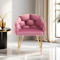 Streamdale Gold-Leg Velvet Accent Chair
