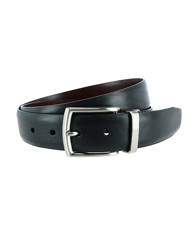 Trafalgar Men's Filippo 35mm Reversible Italian Pebble Leather Belt