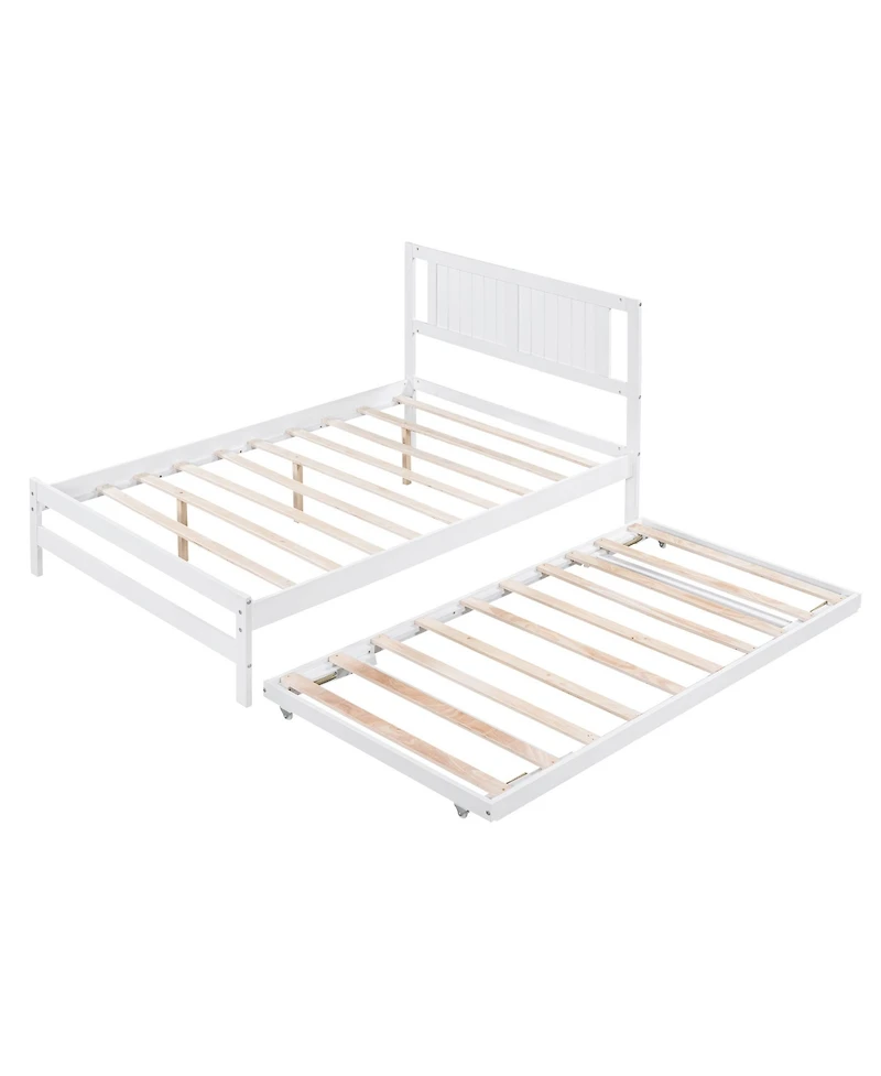 Slickblue Platform Bed with Adjustable Trundle for Versatile Sleep Solutions and Space Efficiency