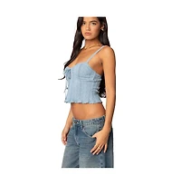 Edikted Women's Lacey knit tank top