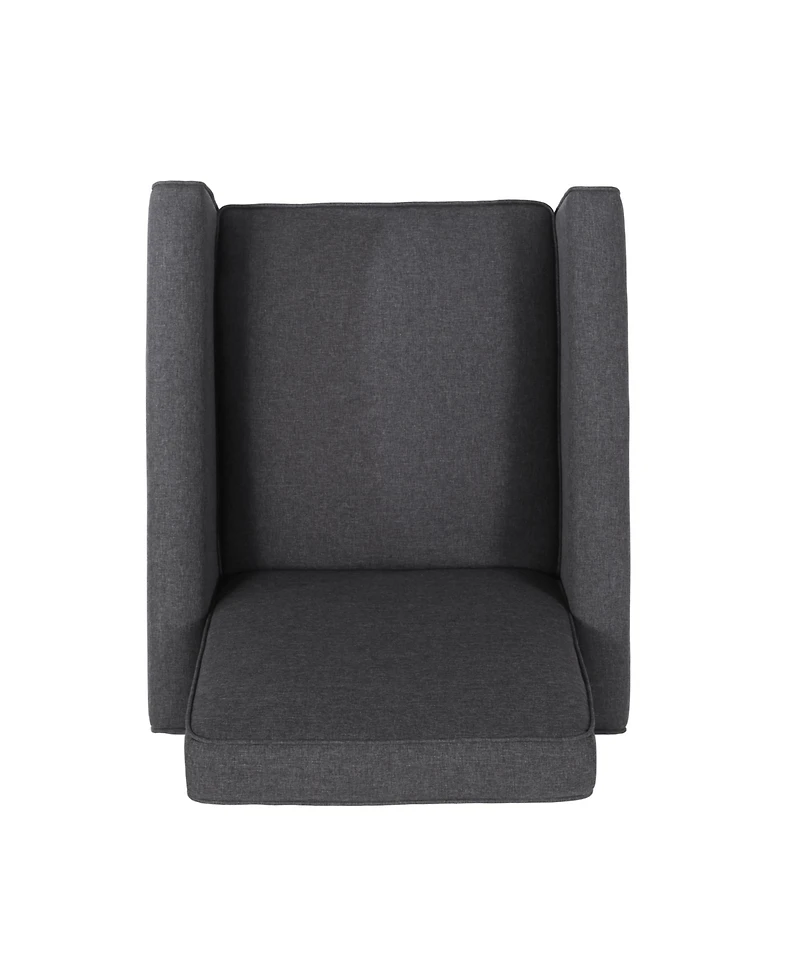Smoke Fabric Push Back Chair For Elegant Home Decor