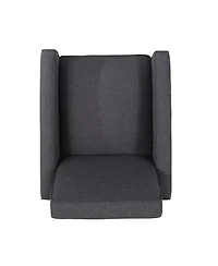 Smoke Fabric Push Back Chair For Elegant Home Decor