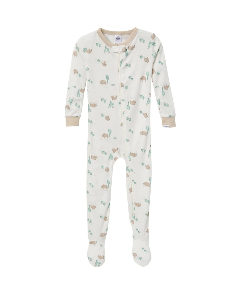 Gerber Baby Boys Baby Snug Fit Footed Pajamas, 2-Pack, Desert Animals