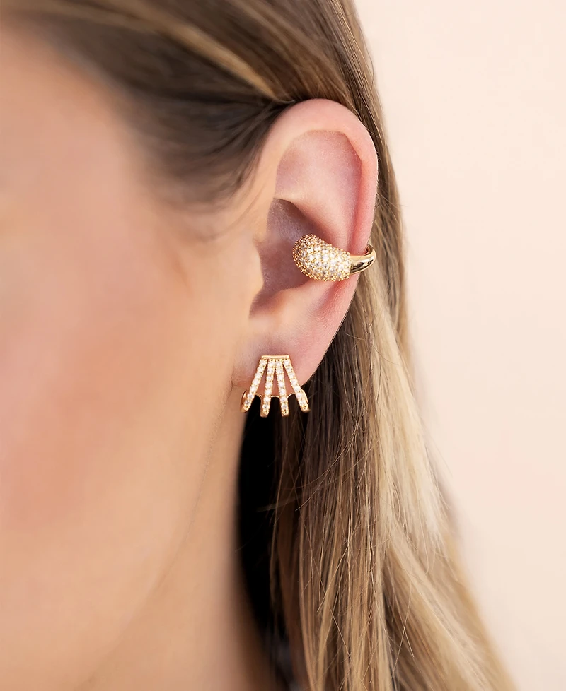 Ettika Glisten Wing Pave Earrings