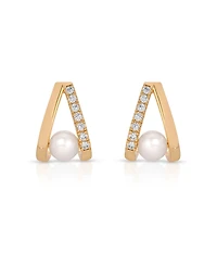 Ettika Pave and Mother of Pearl Drop Earrings
