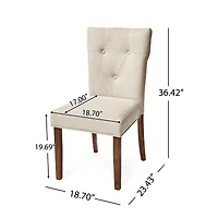 Streamdale Upholstered Dining Chairs (Cream, Set of 2)