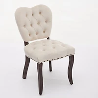 Streamdale Vintage Upholstered Dining Chair, Set of 2, Beige