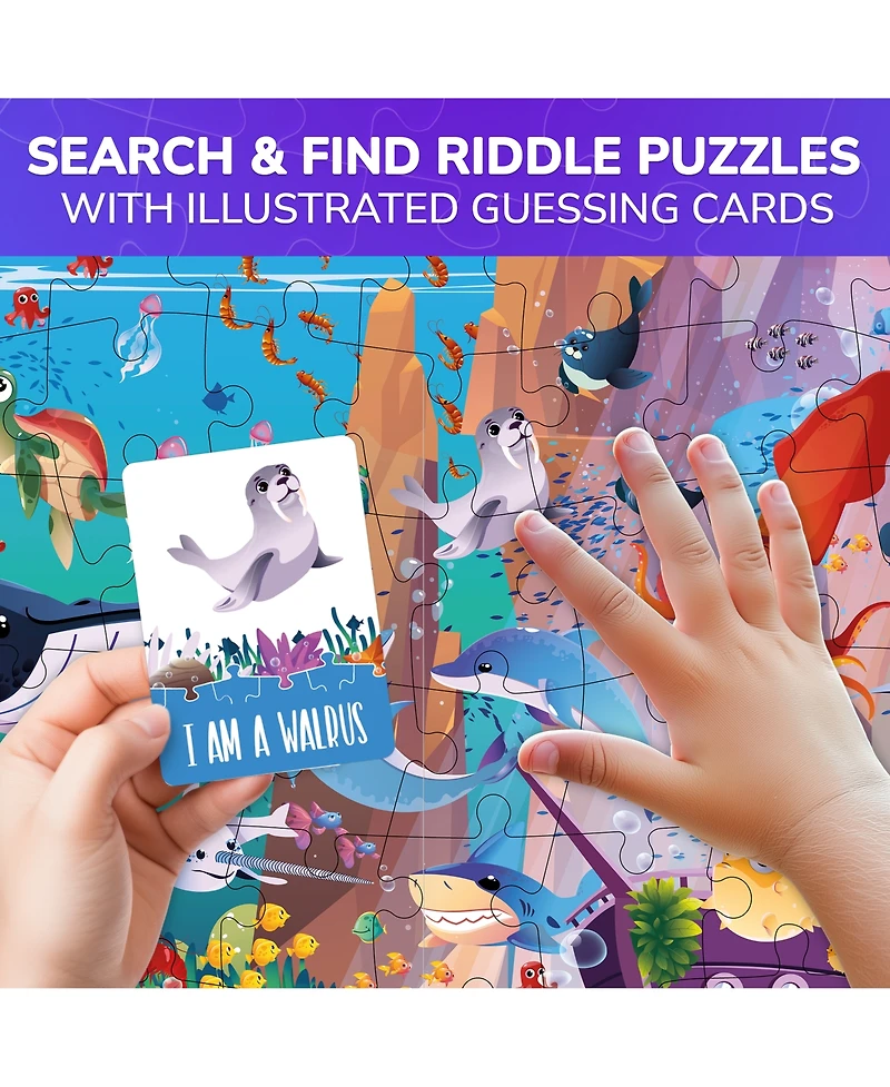 Quokka 70 Pieces Search & Find Riddle Kids Puzzles 4-6 Years Old