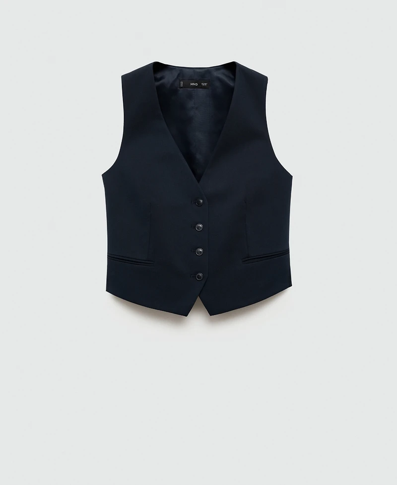 Mango Women's Buttons Detail Suit Vest