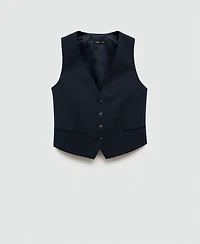 Mango Women's Buttons Detail Suit Vest