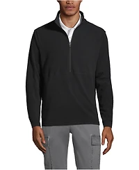 Lands' End Men's Thermacheck 100 Fleece Quarter Zip Pullover Top