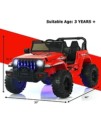 12V Kids Ride-On Jeep Car – 2.4G Remote, Music & Realistic Drive