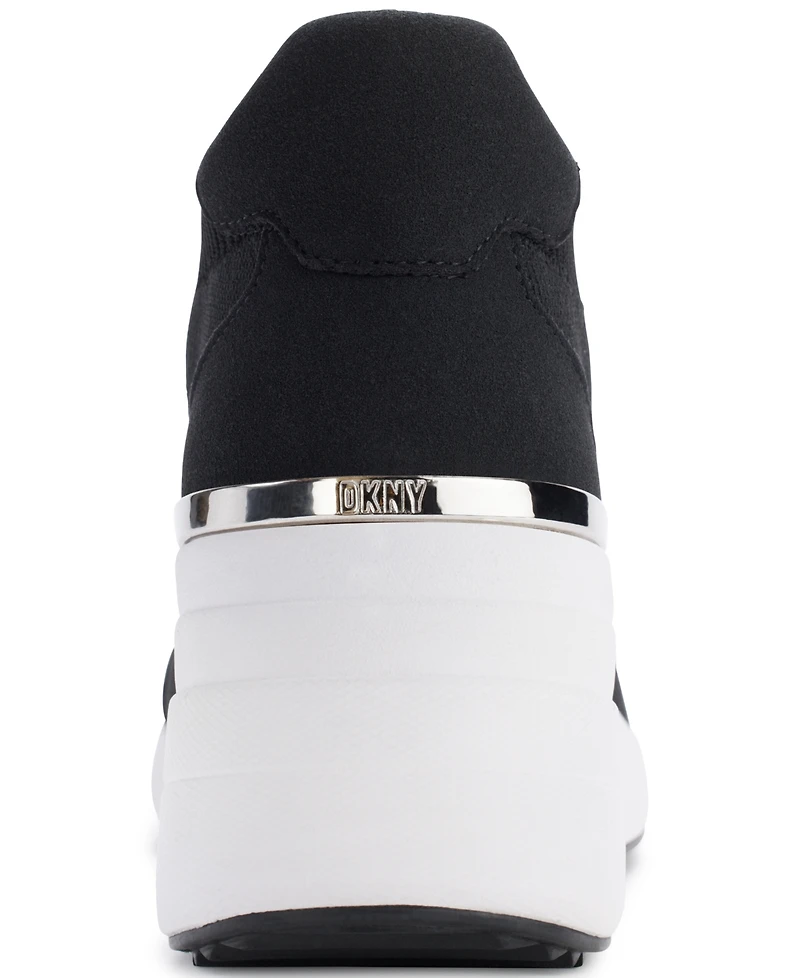 Dkny Women's Kasia Lace-Up Wedge Sneakers