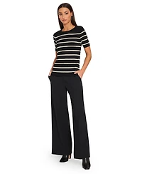 Tahari Asl Women's Mid-Rise Wide-Leg Pants