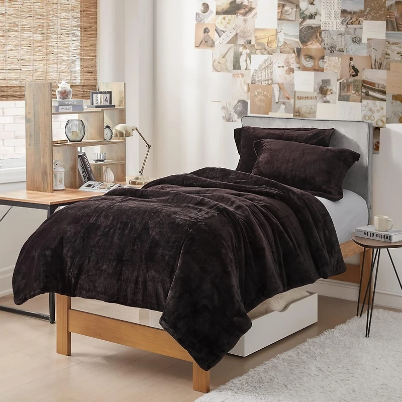 Coma Inducer Oversized Twin Comforter Set - The Original Plush - Dark Chocolate