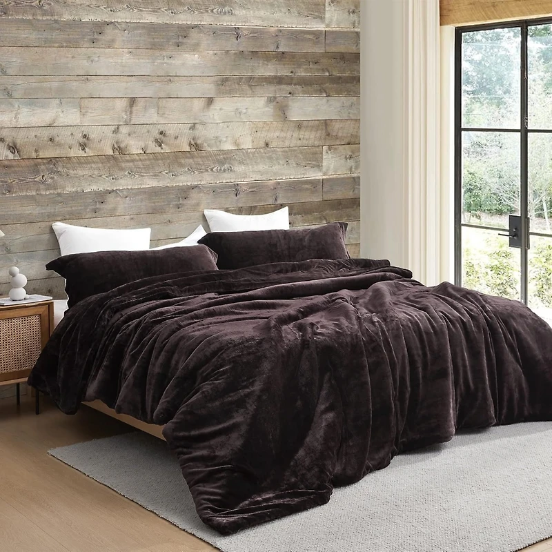 Coma Inducer Oversized Twin Comforter Set - The Original Plush - Dark Chocolate