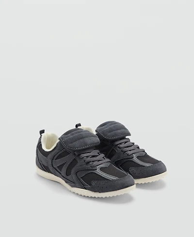 Mango Women's Leather Panel Sneakers
