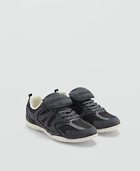 Mango Women's Leather Panel Sneakers