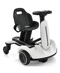 Hongge 6V Kids Ride on Drift Car with 360 Spin and 2 Adjustable Heights-White