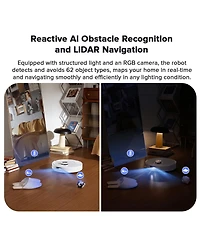 Roborock Qrevo Curv Robot Vacuum and Mop with Intelligent Dirt Detection, 18,500Pa Suction, Zero-Tangling, DuoDivide Main Brush, FlexiArm Arc Side Bru