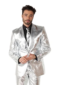 OppoSuits Big & Tall Shiny Party Suit - Peppy Pink