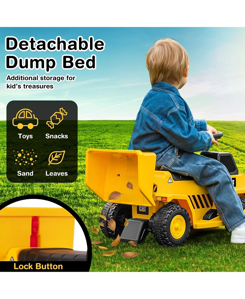 Hongge 6V Electric Licensed Caterpillar Construction Vehicle with One-Button Start