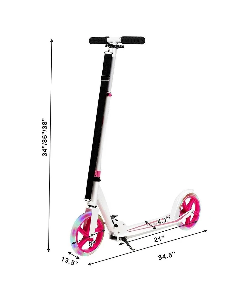 Hongge Portable Folding Sports Kick Scooter with Led Wheels