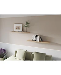 Fm Furniture Greer Floating Shelf in Melamine x2, Light Pine