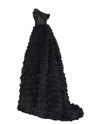 Milla Women's Timeless One-Shoulder Frill-Layered Ball Gown