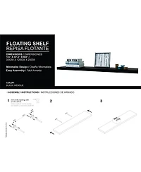 Fm Furniture Greer Floating Shelf in Melamine x2