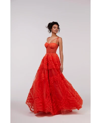 Milla Women's Tangere Tulle Ornament Maxi Dress