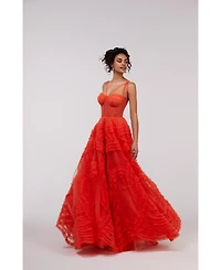 Milla Women's Tangere Tulle Ornament Maxi Dress