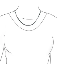 Bling Jewelry Heavy Duty Biker Jewelry Gold Plated Silver Tone Stainless Steel 6MM Flat Square Wheat Link Foxtail Chain Necklace