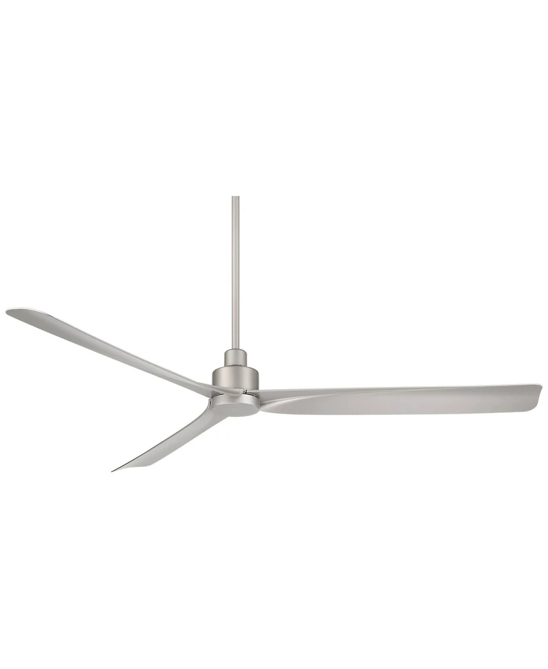 Casa Vieja 60" Sailplane Modern Indoor Outdoor Ceiling Fan 3 Blade Remote Control Silver Finish Bedroom Patio Damp Rated