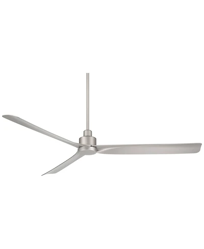 Casa Vieja 60" Sailplane Modern Indoor Outdoor Ceiling Fan 3 Blade Remote Control Silver Finish Bedroom Patio Damp Rated