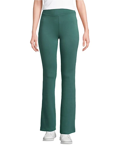 Lands' End Women's High Rise Serious Sweats Fleece Lined Pocket Bootcut Pants