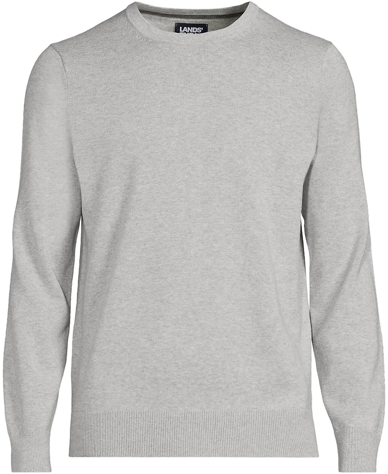 Lands' End Men's Tall Fine Gauge Cotton Crew Neck Sweater