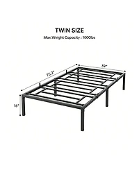 gaomon Inch Bed Frame, No Box Spring Needed, Heavy Duty Metal Platform Bed Frame For Bedroom, Easy Assembly
