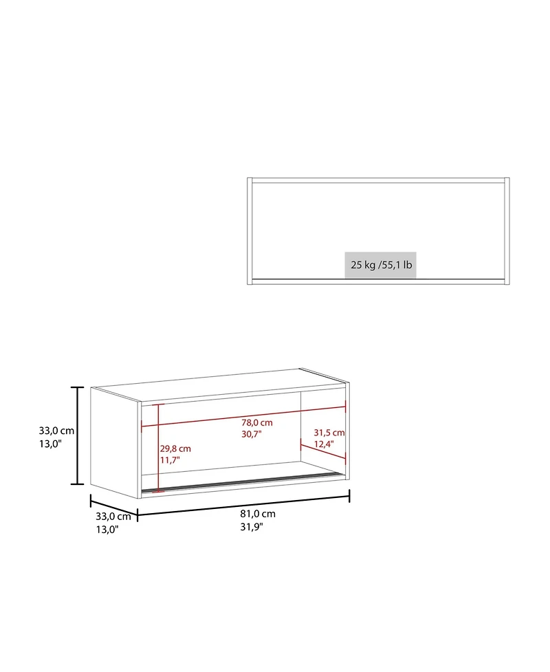 Fm Furniture Anegam Floating Cabinet with Sliding Door