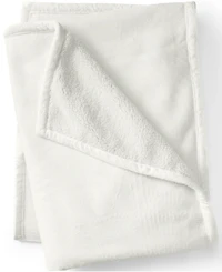 Lands' End School Uniform High Pile Fleece Throw Blanket