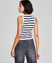 And Now This Women's Striped Sleeveless Sweater Tank Top, Exclusively at Macy's