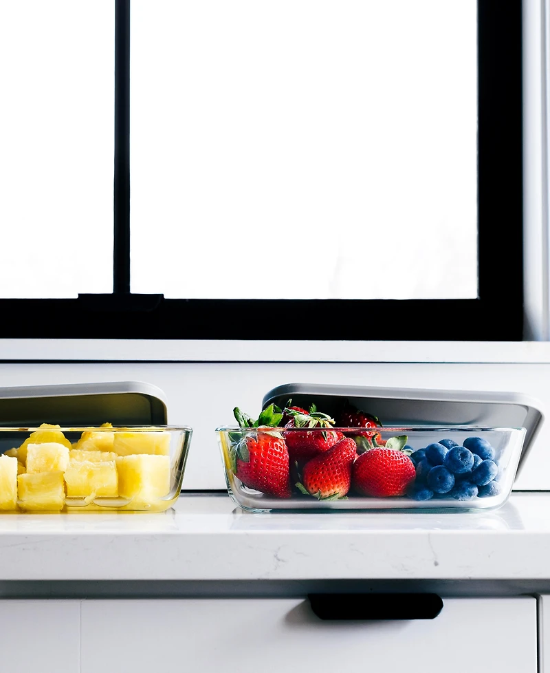 Dura Living -Piece 6.5 Cup Rectangular Food Storage and Meal Prep Container Set