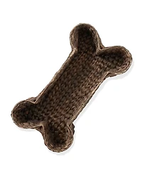 Casafield Dog Bone Shaped Storage Basket - Natural, Large Water Hyacinth Pet Toy Bin Organizer