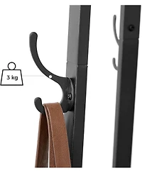 Songmics Home Industrial Style Coat Rack with 3 Shelves, Rustic Brown & Black