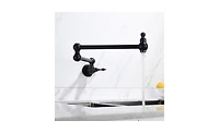 Slickblue Folding Pot Filler Faucet Wall Mount for Space-Saving Convenience in the Kitchen