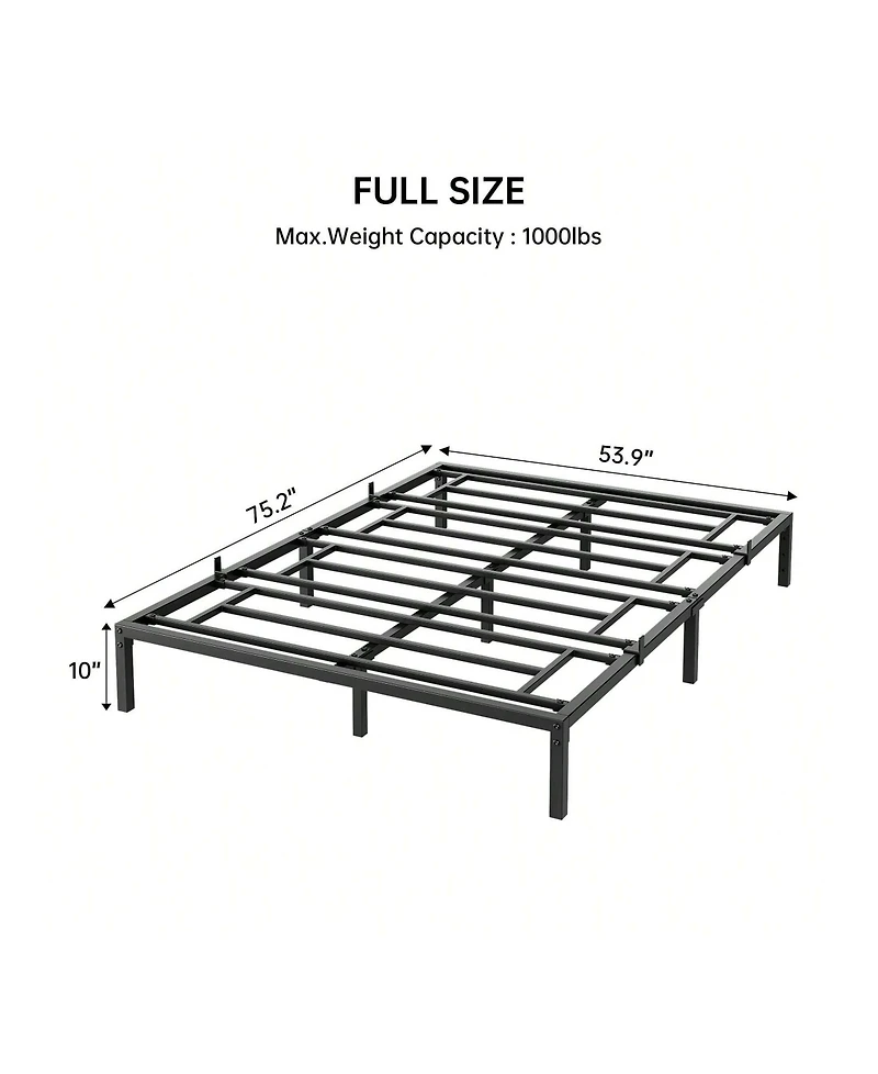 gaomon Inch Bed Frame, No Box Spring Needed, Heavy Duty Metal Platform Bed Frame For Bedroom, Easy Assembly